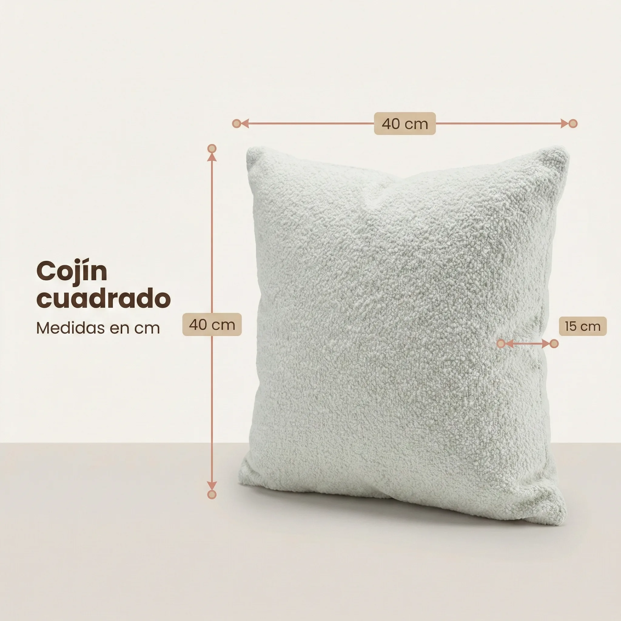 Cojín Cuadrado medidas