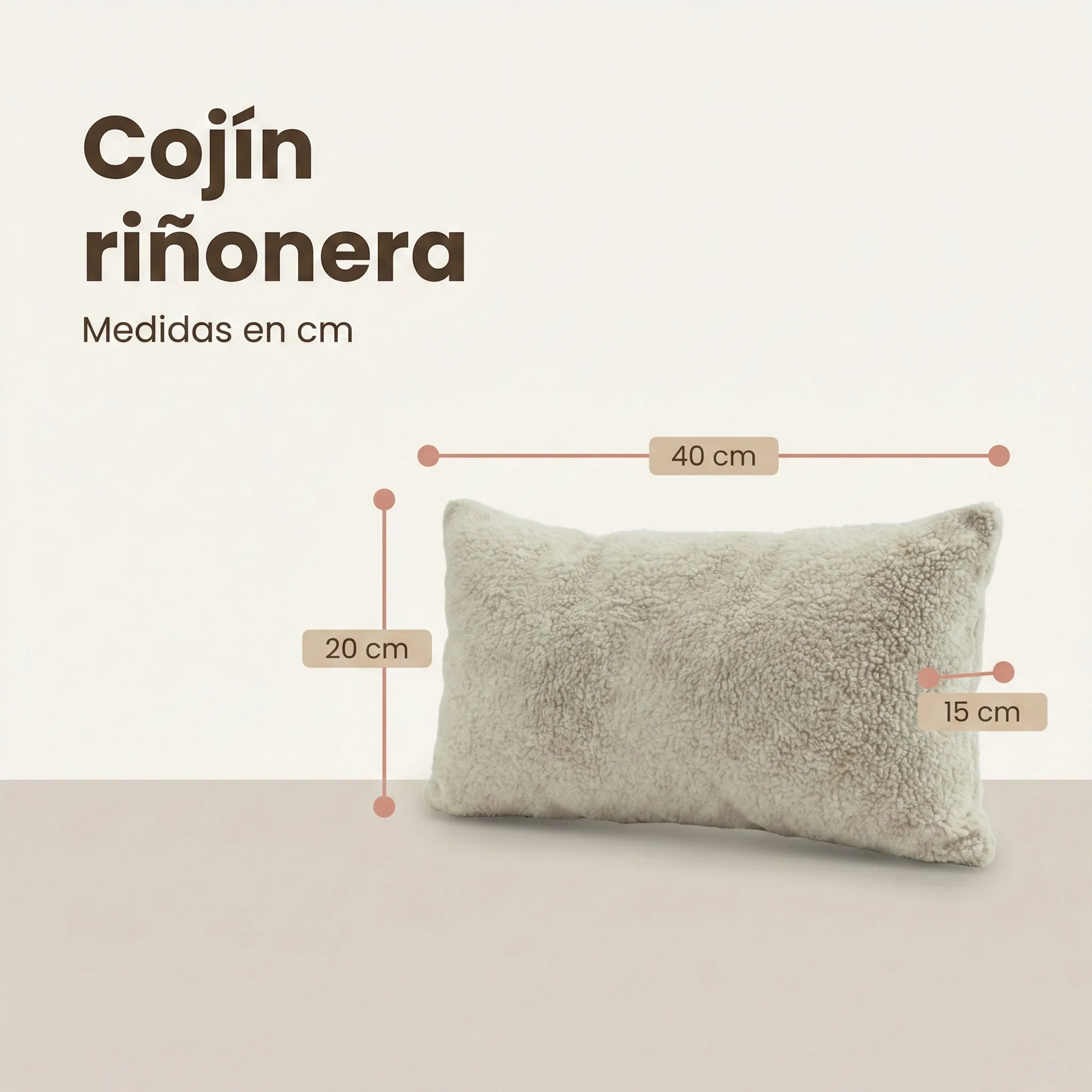 Cojín Riñonera medidas