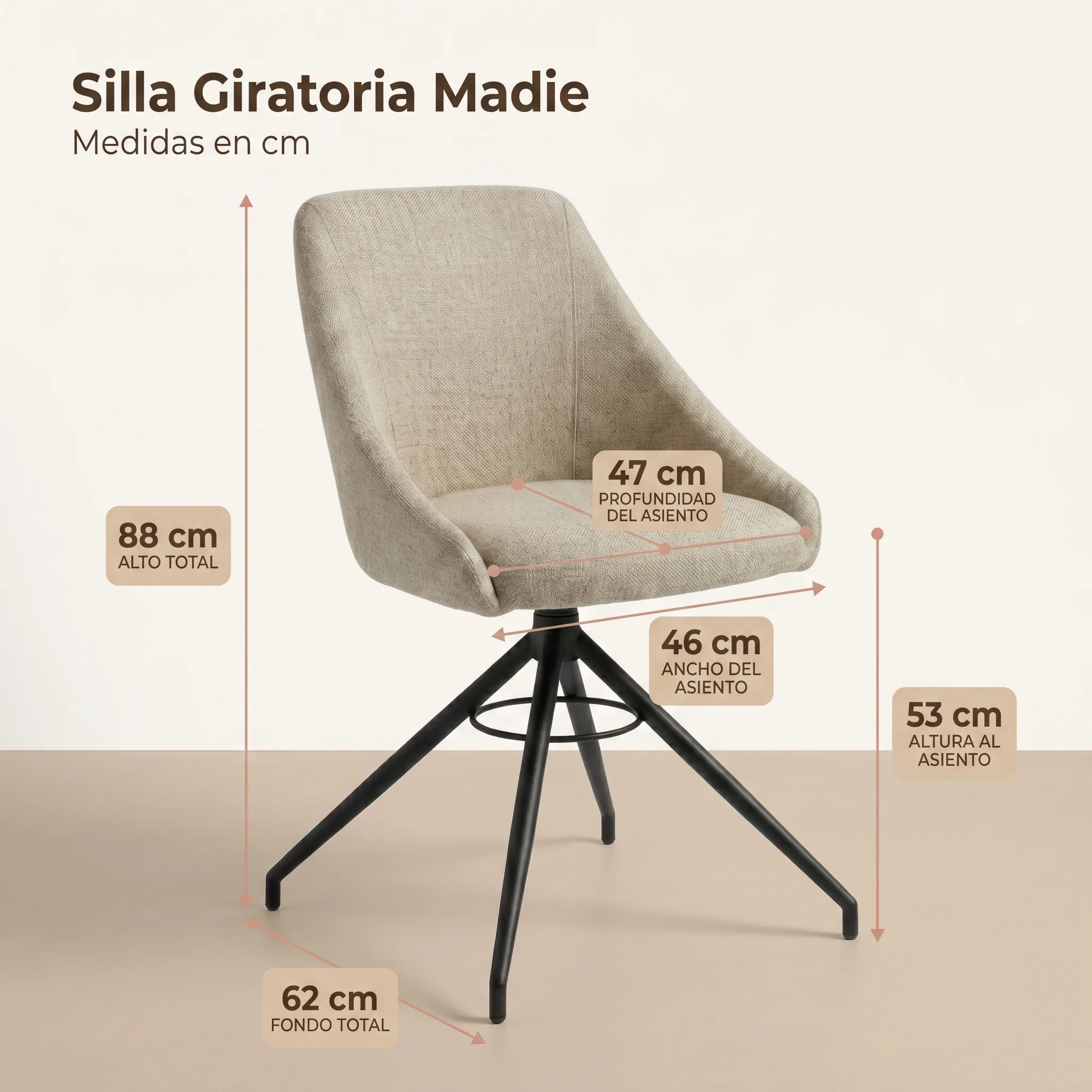 Madie Giratoria medidas