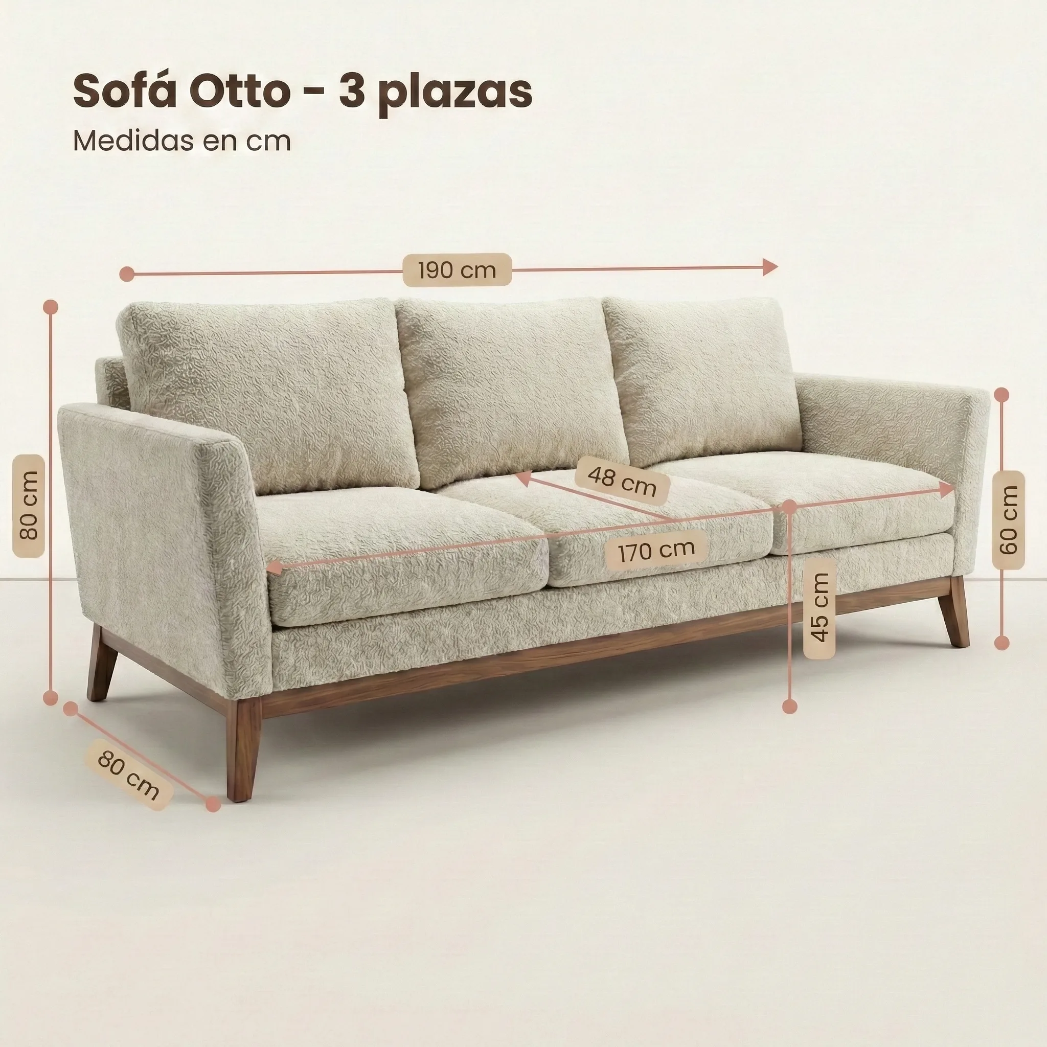 OTTO 3 plazas medidas