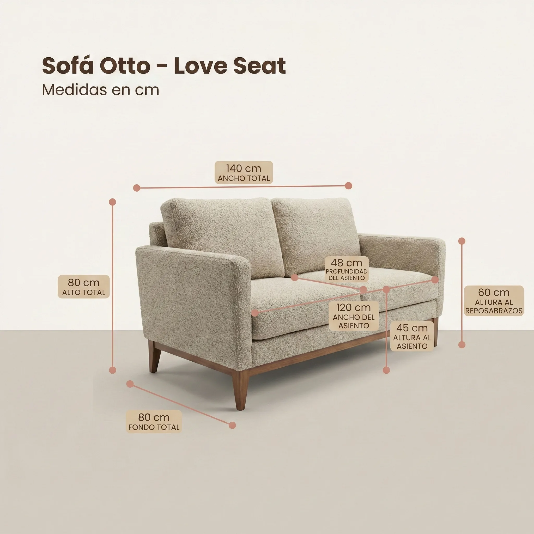 OTTO Love seat medidas